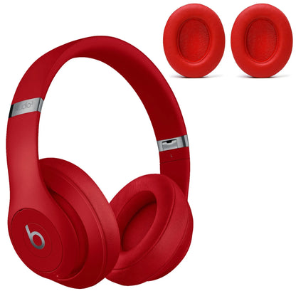 Beats Studio3, Studio 2.0 with cable/Wireless, Over-Ear, Red, Ecological Leather ( 1 Pair Ear Pads )